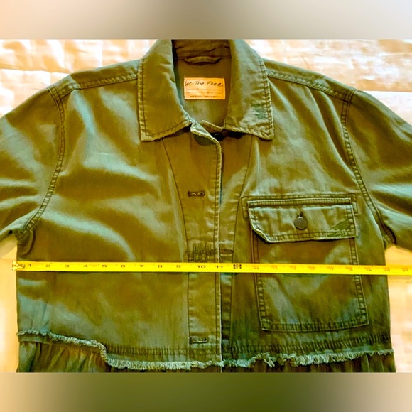 Free People Green Oversized Tiered Jacket - Picture 12 of 16